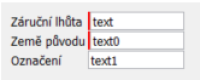 Textová pole obsahující subřetězce v designéru