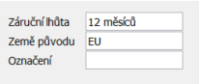 Textová pole obsahující subřetězce v detailu při vytváření nového záznamu