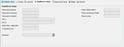 Doplňkové údaje